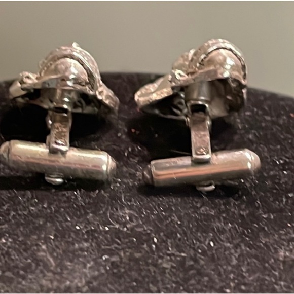 ANTIQUE & RARE 14k signed Walter E. Hayward solid sterling silver cuff links - Picture 8 of 12